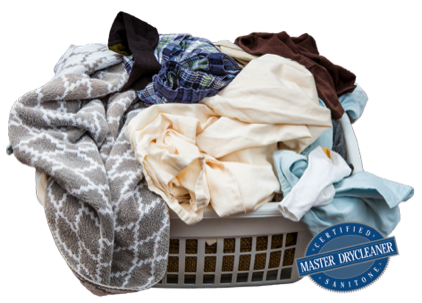 Clothing in laundry basket